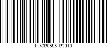 Código de barras (EAN, GTIN, SKU, ISBN): 'HASB0595/B2918'
