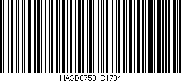 Código de barras (EAN, GTIN, SKU, ISBN): 'HASB0758/B1784'