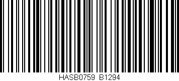 Código de barras (EAN, GTIN, SKU, ISBN): 'HASB0759/B1294'