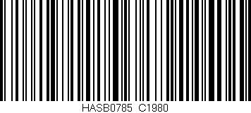 Código de barras (EAN, GTIN, SKU, ISBN): 'HASB0785/C1980'