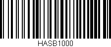 Código de barras (EAN, GTIN, SKU, ISBN): 'HASB1000'