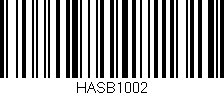 Código de barras (EAN, GTIN, SKU, ISBN): 'HASB1002'