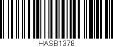 Código de barras (EAN, GTIN, SKU, ISBN): 'HASB1378'