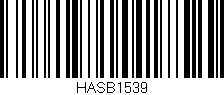 Código de barras (EAN, GTIN, SKU, ISBN): 'HASB1539'