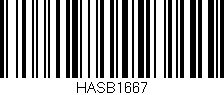 Código de barras (EAN, GTIN, SKU, ISBN): 'HASB1667'
