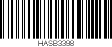 Código de barras (EAN, GTIN, SKU, ISBN): 'HASB3398'