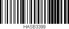 Código de barras (EAN, GTIN, SKU, ISBN): 'HASB3399'