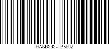 Código de barras (EAN, GTIN, SKU, ISBN): 'HASB3834/B5892'