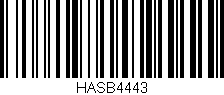 Código de barras (EAN, GTIN, SKU, ISBN): 'HASB4443'