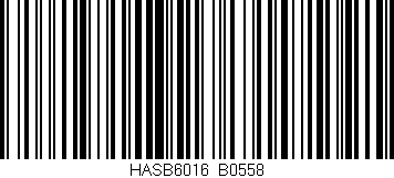Código de barras (EAN, GTIN, SKU, ISBN): 'HASB6016/B0558'
