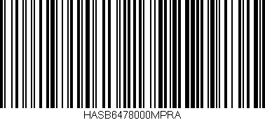 Código de barras (EAN, GTIN, SKU, ISBN): 'HASB6478000MPRA'