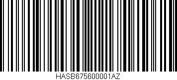 Código de barras (EAN, GTIN, SKU, ISBN): 'HASB675600001AZ'