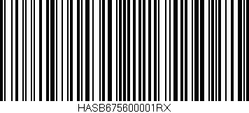 Código de barras (EAN, GTIN, SKU, ISBN): 'HASB675600001RX'