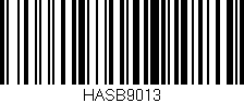 Código de barras (EAN, GTIN, SKU, ISBN): 'HASB9013'