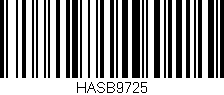 Código de barras (EAN, GTIN, SKU, ISBN): 'HASB9725'