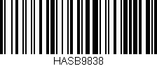 Código de barras (EAN, GTIN, SKU, ISBN): 'HASB9838'