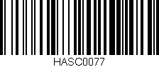 Código de barras (EAN, GTIN, SKU, ISBN): 'HASC0077'