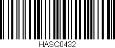 Código de barras (EAN, GTIN, SKU, ISBN): 'HASC0432'