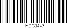 Código de barras (EAN, GTIN, SKU, ISBN): 'HASC0447'