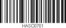 Código de barras (EAN, GTIN, SKU, ISBN): 'HASC0701'