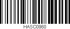Código de barras (EAN, GTIN, SKU, ISBN): 'HASC0960'
