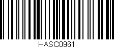 Código de barras (EAN, GTIN, SKU, ISBN): 'HASC0961'