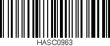 Código de barras (EAN, GTIN, SKU, ISBN): 'HASC0963'