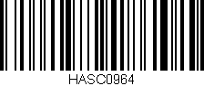 Código de barras (EAN, GTIN, SKU, ISBN): 'HASC0964'