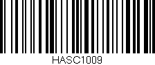 Código de barras (EAN, GTIN, SKU, ISBN): 'HASC1009'