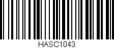 Código de barras (EAN, GTIN, SKU, ISBN): 'HASC1043'