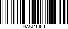 Código de barras (EAN, GTIN, SKU, ISBN): 'HASC1089'