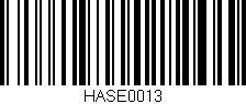 Código de barras (EAN, GTIN, SKU, ISBN): 'HASE0013'