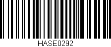 Código de barras (EAN, GTIN, SKU, ISBN): 'HASE0292'