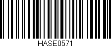 Código de barras (EAN, GTIN, SKU, ISBN): 'HASE0571'