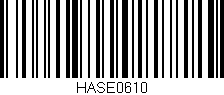 Código de barras (EAN, GTIN, SKU, ISBN): 'HASE0610'