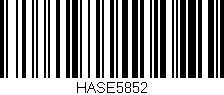 Código de barras (EAN, GTIN, SKU, ISBN): 'HASE5852'