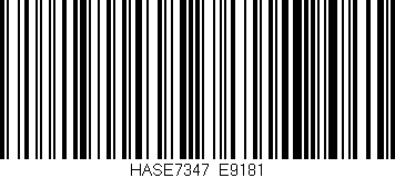 Código de barras (EAN, GTIN, SKU, ISBN): 'HASE7347/E9181'