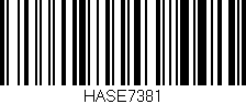 Código de barras (EAN, GTIN, SKU, ISBN): 'HASE7381'