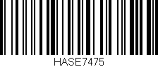 Código de barras (EAN, GTIN, SKU, ISBN): 'HASE7475'