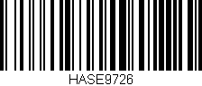 Código de barras (EAN, GTIN, SKU, ISBN): 'HASE9726'