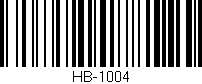 Código de barras (EAN, GTIN, SKU, ISBN): 'HB-1004'