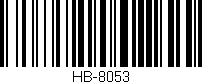 Código de barras (EAN, GTIN, SKU, ISBN): 'HB-8053'