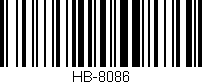 Código de barras (EAN, GTIN, SKU, ISBN): 'HB-8086'