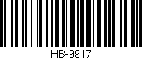 Código de barras (EAN, GTIN, SKU, ISBN): 'HB-9917'