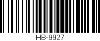 Código de barras (EAN, GTIN, SKU, ISBN): 'HB-9927'