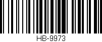 Código de barras (EAN, GTIN, SKU, ISBN): 'HB-9973'