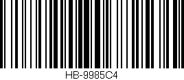 Código de barras (EAN, GTIN, SKU, ISBN): 'HB-9985C4'