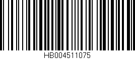 Código de barras (EAN, GTIN, SKU, ISBN): 'HB004511075'