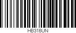 Código de barras (EAN, GTIN, SKU, ISBN): 'HB316UN'