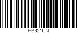 Código de barras (EAN, GTIN, SKU, ISBN): 'HB321UN'